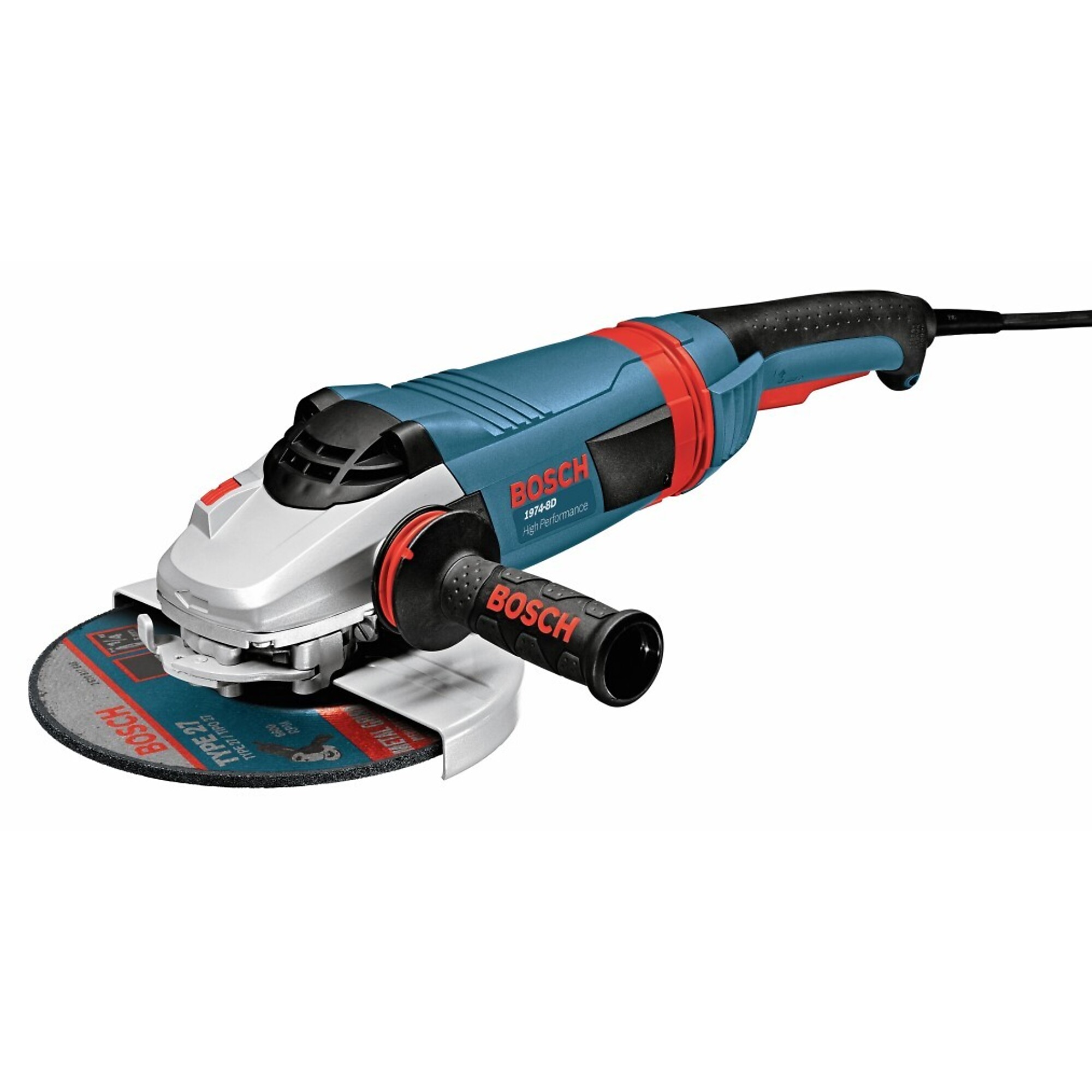 Bosch High Performance Large Angle Grinder — 7in., 15 Amp, No Lock-On Switch, 4 HP, Model# 1974-8D